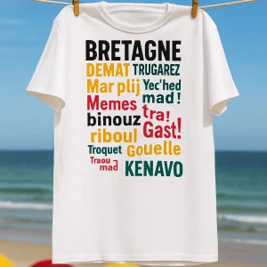 T-shirt “Kit de survie Breton – Spécial Troquet”