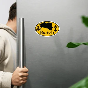 Aimant Breton Orange Carte Bretagne Hermine Triskell