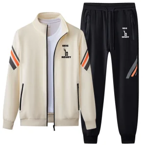 Jogging SEIGNEURY Cardigan 2025 – Ensemble Veste Zippée et Pantalon Polyester Premium