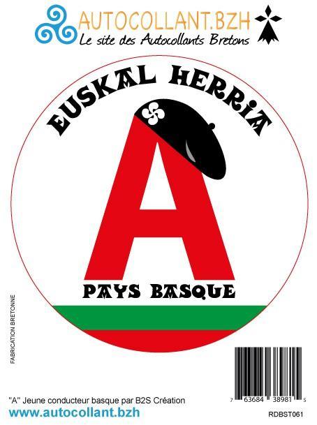 Autocollant A Jeune Conducteur Basque – Image 2
