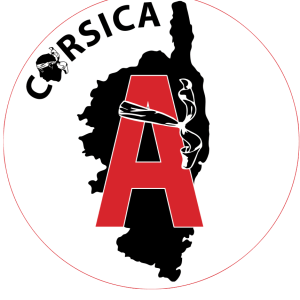 Autocollant A Jeune Conducteur Corse avec la Carte de la Corse Corsica