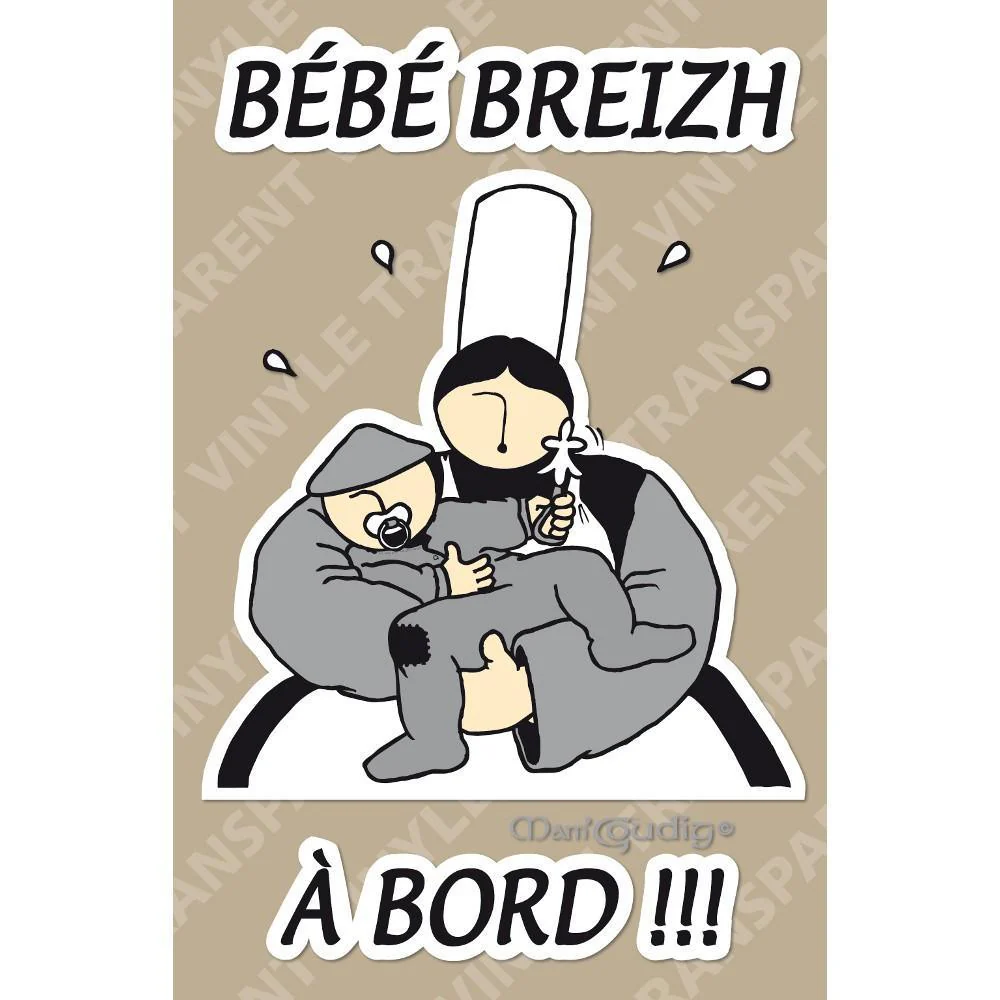 Autocollant Bébé Breizh à bord Mam'Goudig – Image 2