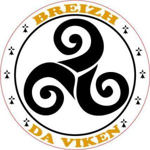 Autocollant Breton BREIZH DA VIKEN (Bretagne pour Toujours) en 2 formats