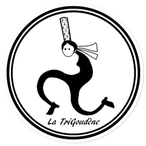Autocollant Breton La TriGoudène en Noir & Blanc