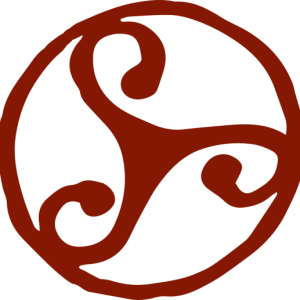 Autocollant Breton Triskell Antique Rouge (9 cm)