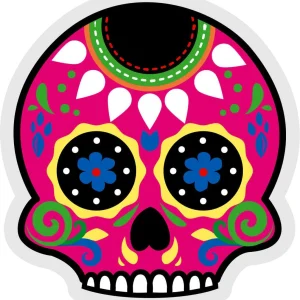 Autocollant Calavera dia de los muertos Rose