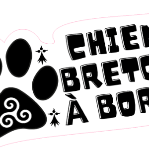 Autocollant Chien Breton à Bord - Patte de Chien Fabrication Bretonne