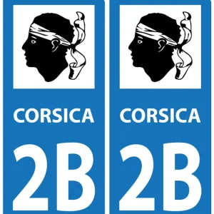 Autocollant Corsica 2B Plaques Voiture