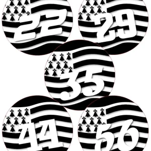 Autocollant Gwenn Ha Du Département Breton