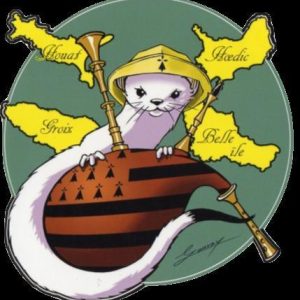 Autocollant Hermine & les Iles Bretonnes