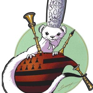 Autocollant Hermine avec Coiffe Bigoudène