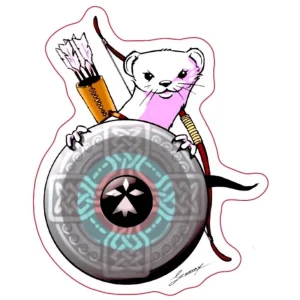 Autocollant Hermine Bouclier