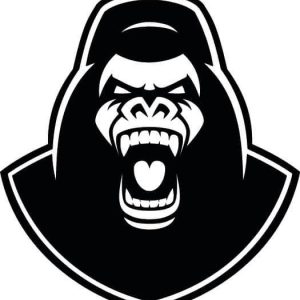 Autocollant Tête de Gorille en Colère