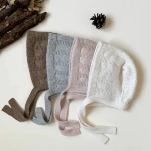 Bonnet béguin en laine – Ysée
