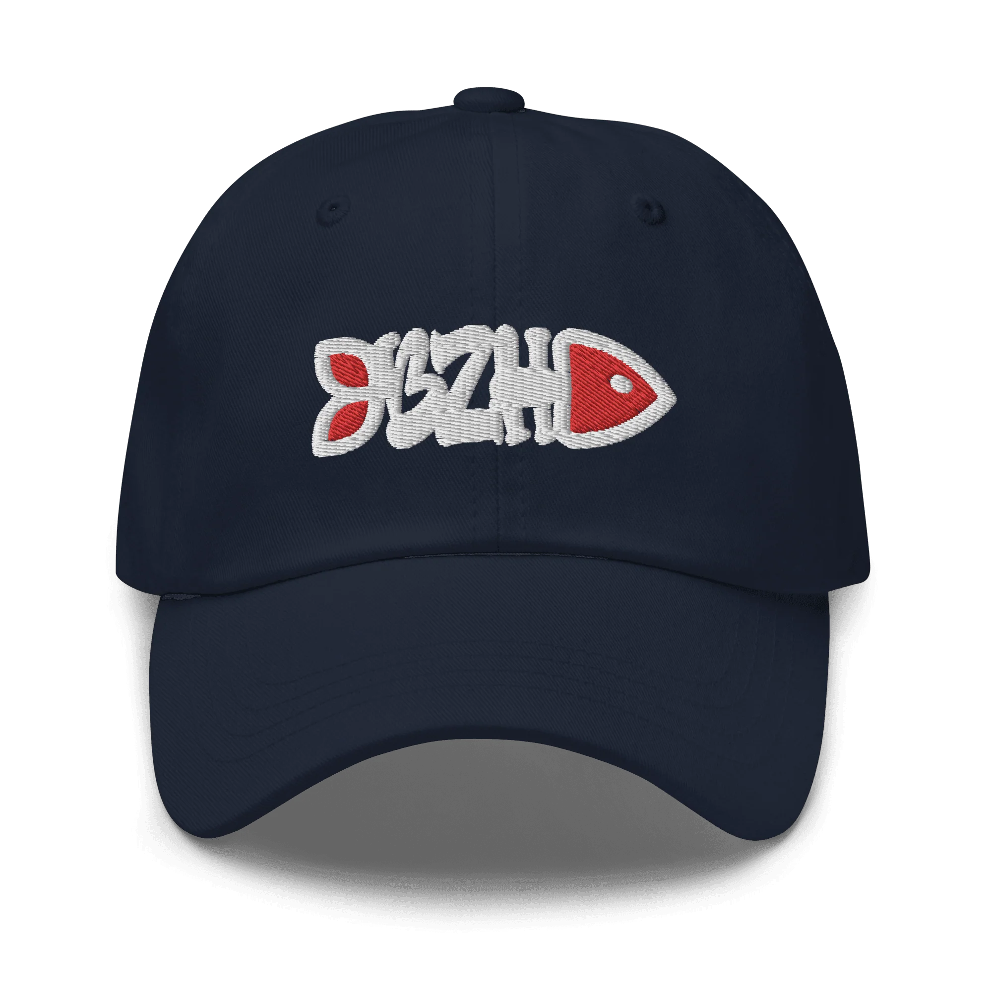Casquette Fish BZH Blanc & Rouge