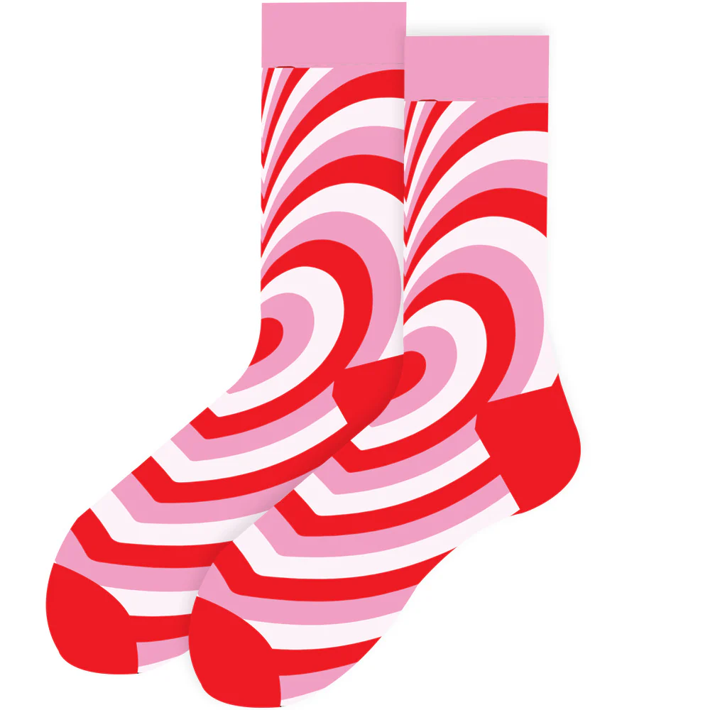 Chaussettes à motifs cœurs graphiques – Image 2