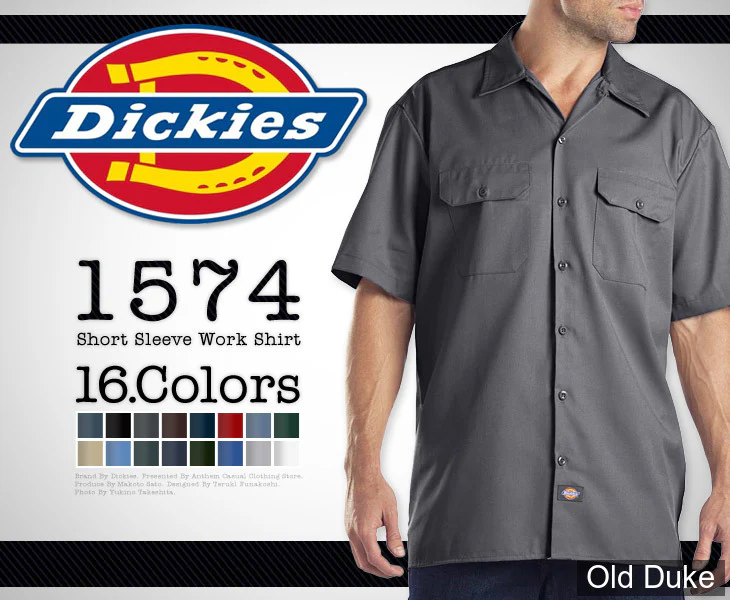 Chemise Homme Dickies Work Shirt GREY - Manches Courtes, Style Élégant et Décontracté – Image 5