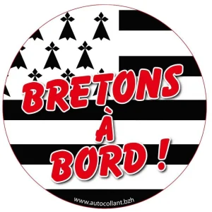 Disque Autocollant Bretons à Bord : Exprimez votre fierté bretonne et signalez votre présence !