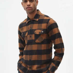 Chemise Homme Dickies Sacramento Brown Duck - Élégance Décontractée en Noir et Marron