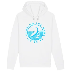 Sweatshirt à capuche Femme - Poches latérales - Coton Bio - Chasing the wind wingfoil W