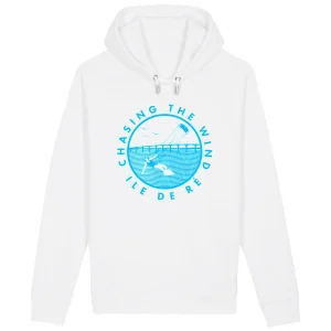 Sweatshirt à capuche Femme - Poches latérales - Coton BIO - Chasing the wind Kitesurf W