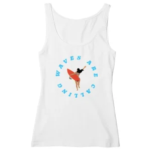Débardeur Femme - Cintré - 100% Coton BIO - Waves are calling