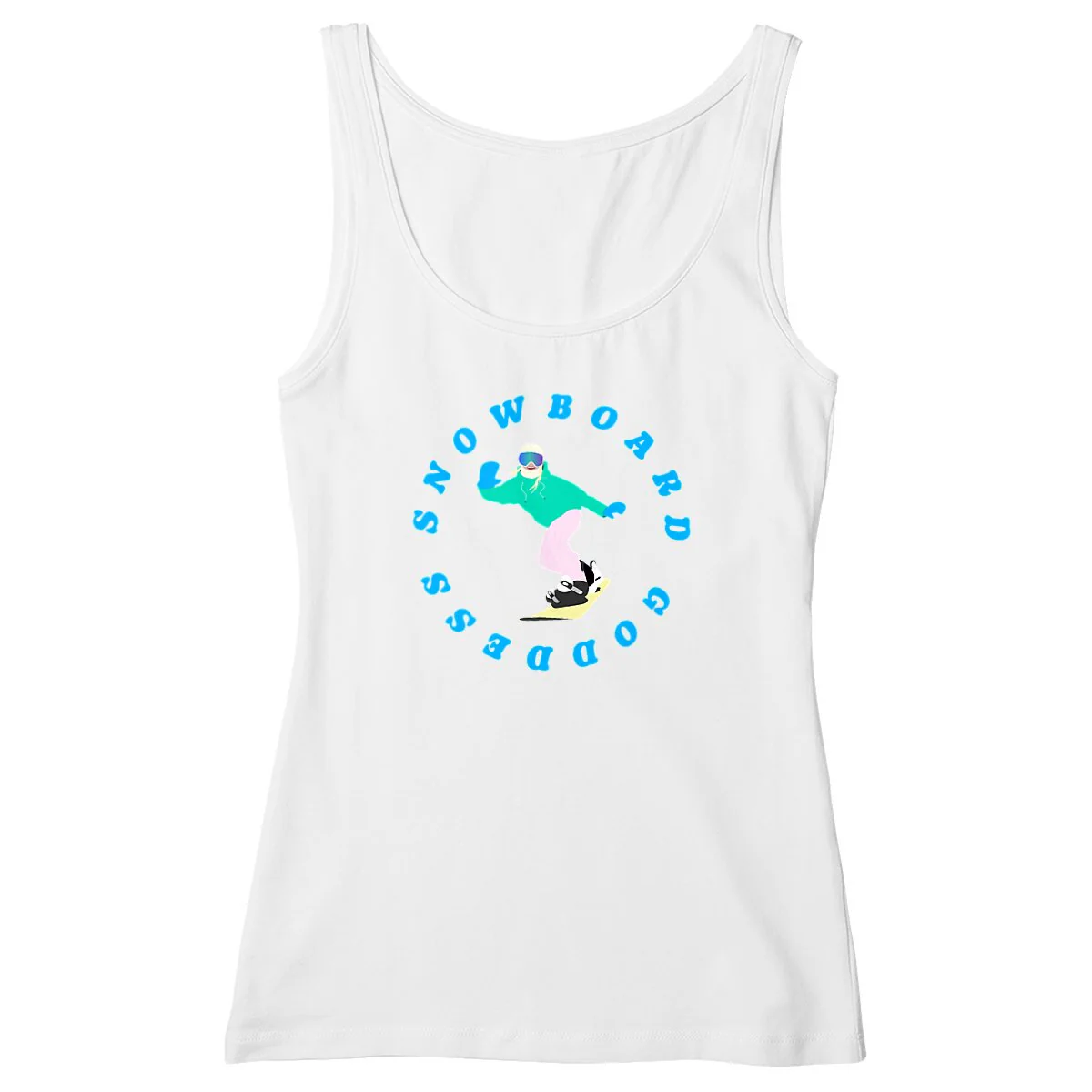 Débardeur Femme - Cintré - 100% Coton BIO - Snowboard goddess