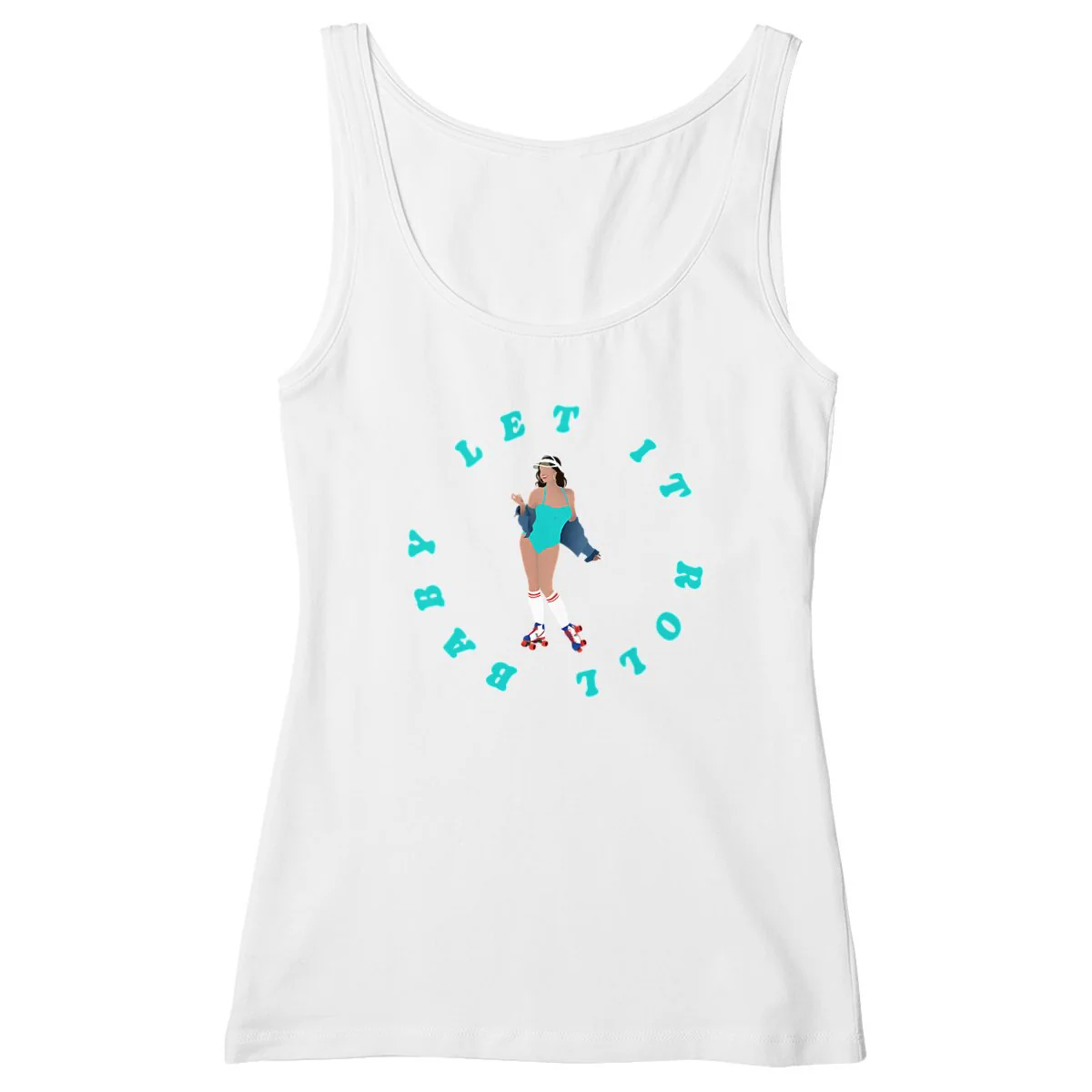 Débardeur Femme - Cintré - 100% Coton BIO - Let it roll baby"