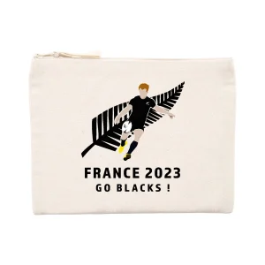 Pochette zippée - Coton recyclé - All blacks