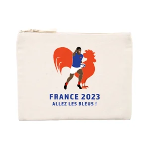 Pochette zippée - Coton recyclé - Allez les Bleus