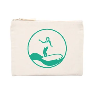 Pochette zippée - Coton recyclé - 21,5 x 16 cm - Surf W