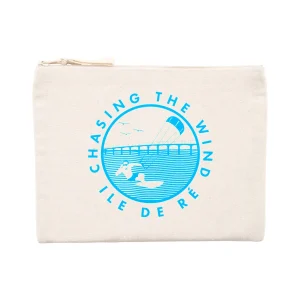 Pochette zippée - Coton recyclé - Chasing the wind kitesurf H