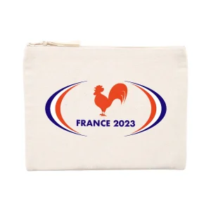 Pochette zippée - Coton recyclé - France 2023