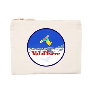 Pochette zippée - Coton recyclé - Val d'Isère Snow H