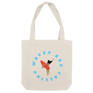 Tote bag - Épais - Coton recyclé - Waves are Calling