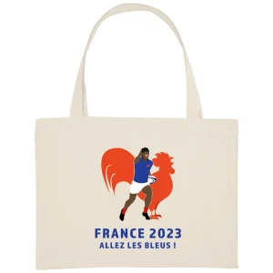 Grand Shopping bag - Épais - Coton recyclé - Allez les bleus