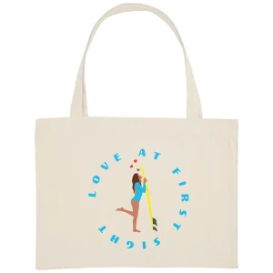 Grand Shopping bag - Épais - Coton recyclé - 49 x 37 cm - Love at first sight