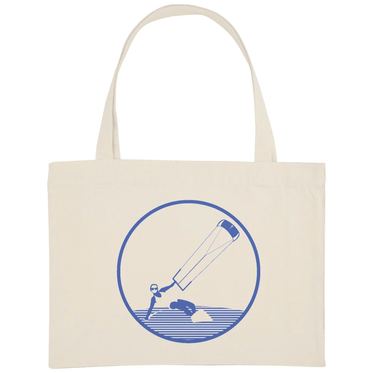 Grand Shopping bag - Épais - Coton recyclé - 49 x 37 cm - Kitesurf W
