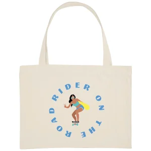 Grand Shopping bag - Épais - Coton recyclé - 49 x 37 cm - Rider on the road