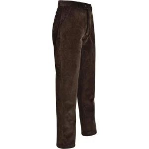 Fuseau homme velours spandex country marron Percussion