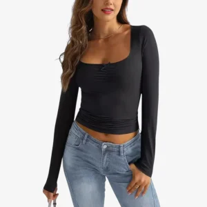 T-shirt pour Femme à Manche Longue Slim - TREV