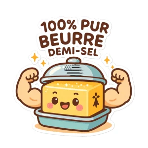 Autocollant 100% Pur Beurre Demi-sel