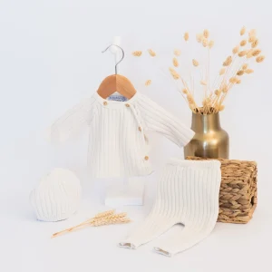 Ensemble pour bébé en laine mélangée – Collection «Rétro»