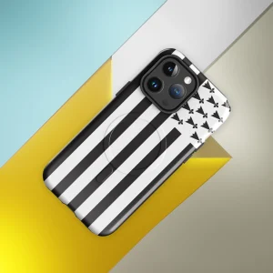 Coque solide pour iPhone® avec MagSafe® Drapeau Breton