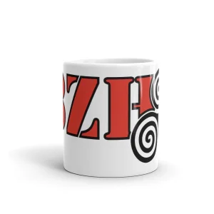 Mug Breton BZH Rouge avec contour Noir et Triskell Noir Blanc Brillant