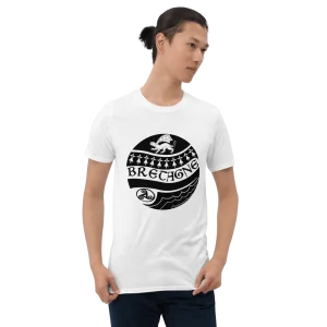 Tee-shirt Breton Blanc Hermines Triskell Vagues