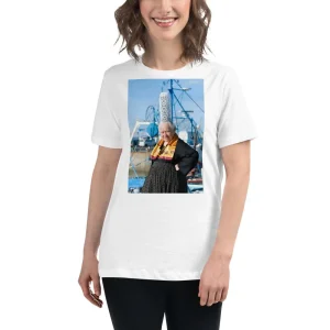 Tee-shirt Breton Décontracté Bigoudène sur le port