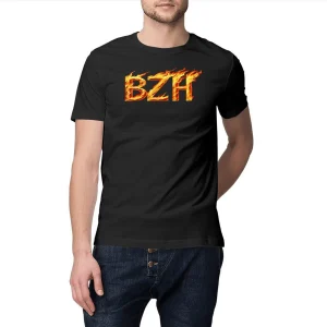 Tee-shirt BZH en lettres de Feu