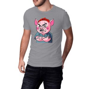 Tee-shirt Cochon Breton en colère Breizh Ma Bro - 100% coton biologique - Top qualité