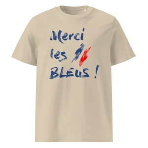 T-shirt Unisexe "Merci les Bleus" - 100% Coton Biologique